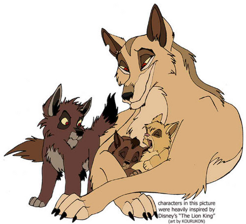  Zira, Nuka, Kovu, and Vitani as wolves!
