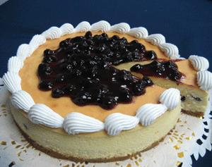  chessecake with blueberries