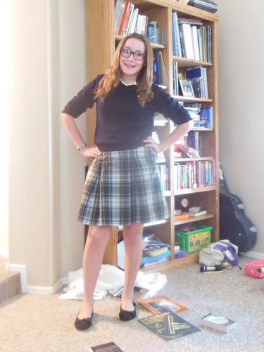  my school uniform. cute, right?