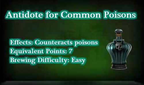  Antidote to Common Poisons potion
