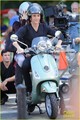 Blake and Penn hop onto a Vespa together to film a scene for Gossip Girl (August 28) - gossip-girl photo