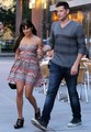 Cory & Lea Walking To Set In New York - lea-michele photo