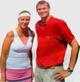 Kvitova and czech referee - tennis photo