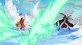 Luffy vs Mihawk - anime photo