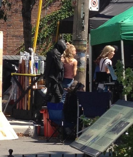 On the set of 'The Mortal Instruments: City of Bones' (August 22, 2012)