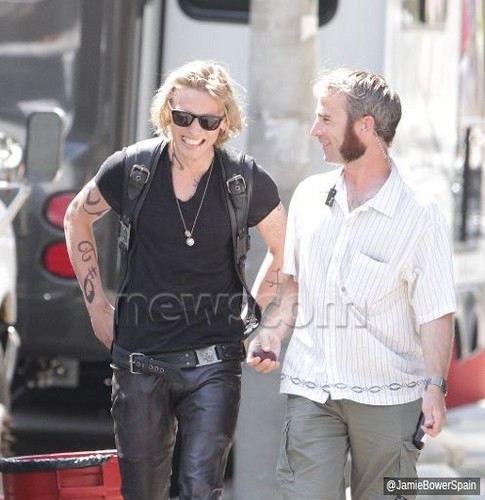 On the set of 'The Mortal Instruments: City of Bones' (August 23, 2012)