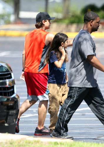  Prince Jackson with his brother Blanket Jackson at Six Flags in illinois NEW August 2012