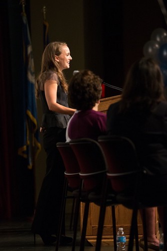 Speaking at the Nevada Women Vote 2012 Summit at the Fifth Street School Auditorium, Las Vegas (Augu