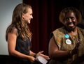 Speaking at the Nevada Women Vote 2012 Summit at the Fifth Street School Auditorium, Las Vegas (Augu - natalie-portman photo