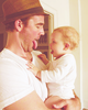 james with his kid