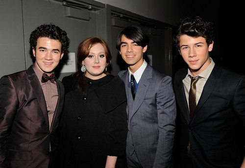  jonas brothers with Adele