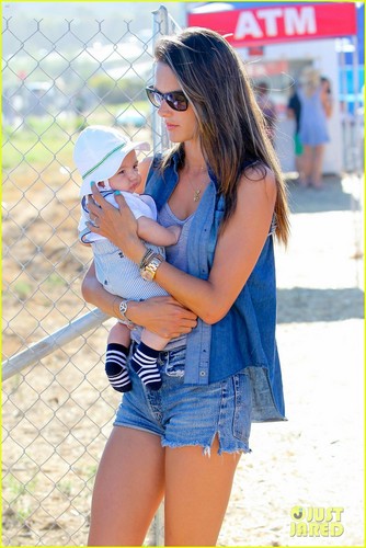 Alessandra Ambrosio holds her cute son Noah close while out and about (September 2) in Malibu
