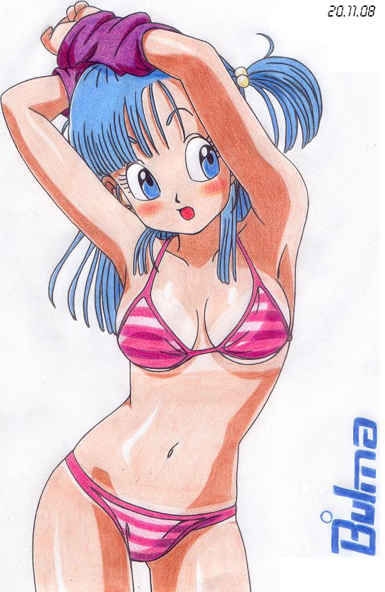 gadis dragon ball fan Art: Bulma in Bikini.