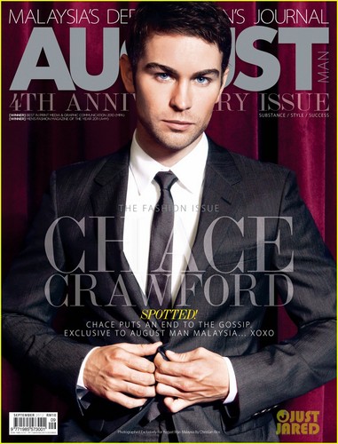  Chace in the cover spread for August Man‘s September 2012 issue