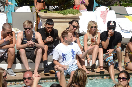 Chord celebrating LDW at the Azure Pool at the Palazzo hotel, Las Vegas