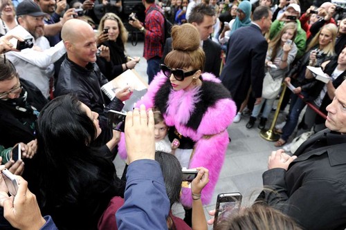  Gaga leaving her hotel in Stockholm