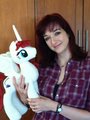 Lauren Faust with her Plushie - my-little-pony-friendship-is-magic photo