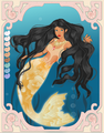 Pocahontas as mermaid - disney-princess fan art