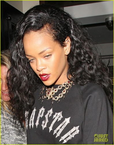 Rihanna leaves Nozomi restaurant Thursday evening (August 30) in London