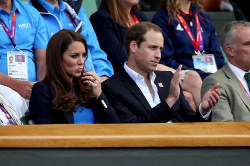 The Duke of Cambridge take in a day of Tennis at Wimbledon 
