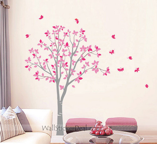  पेड़ with तितली दीवार Stickers