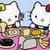  Hello kitty and Mimmy eating?