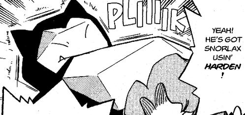 Red's Snorlax uses Harden in the Pokémon Adventures manga, but can Snorlax learn Harden in any of the games?