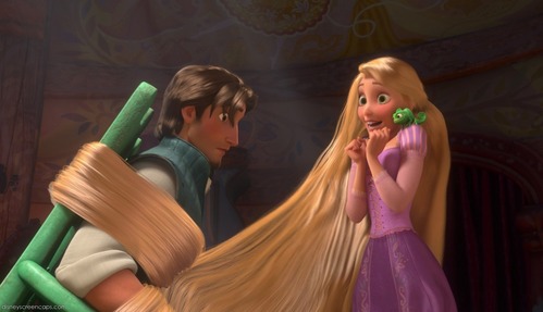  In this picture, Rapunzel detto "__________".