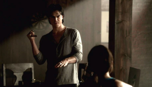  What does Damon call Elena in this scene?
