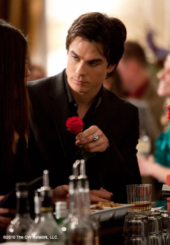  A rose from damon to?