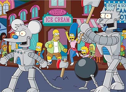  At Itchy & Scratchy-land, there were scientists working with the Itchy and Scratchy-robots. Why didn't the scientists like to take the robot's heads off?