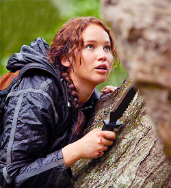 What was Katniss looking at, in this scene?
