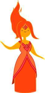  Which princess does Flame Princess have the same body type?