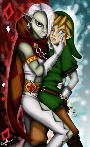 Is Ghirahim gay? (because on google larawan with Link and Ghirahim it shows...