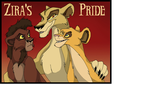  What two male lions are Zira married to?
