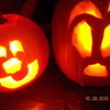 this is my halloween pumpkin! the one on the right is mine, the one on the left is my sisters, anna bestest15 photo