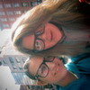Me and Harley wif our new nerd glasses in China Town. We
