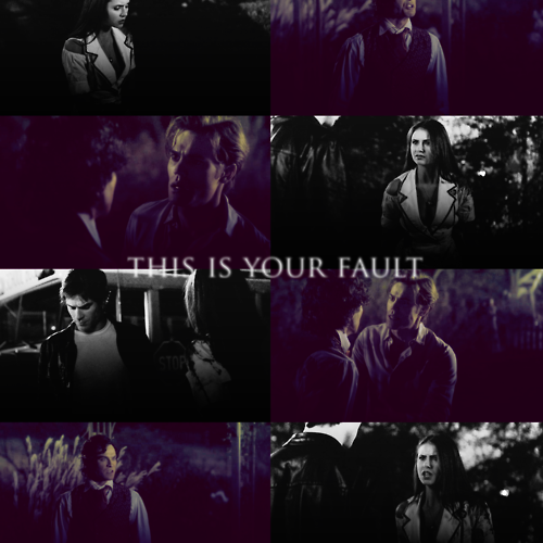  Damon&Elena: Ты did this … this is your fault.