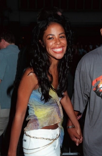 Aaliyah and Damon at the premiere of the’ Planet of the Apes’ movie