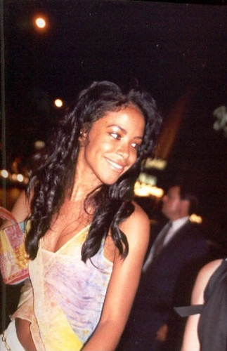  Aaliyah and Damon at the premiere of the’ Planet of the Apes’ movie