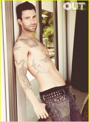  Adam Levine Covers 'Out' September 2011