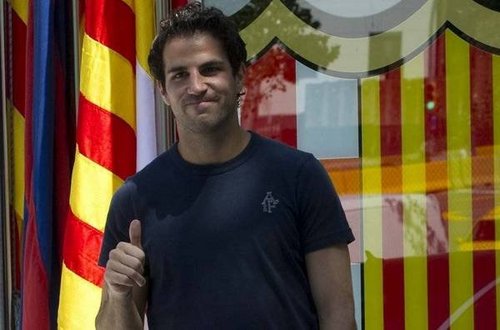  Cesc Fabregas at the Barça offices