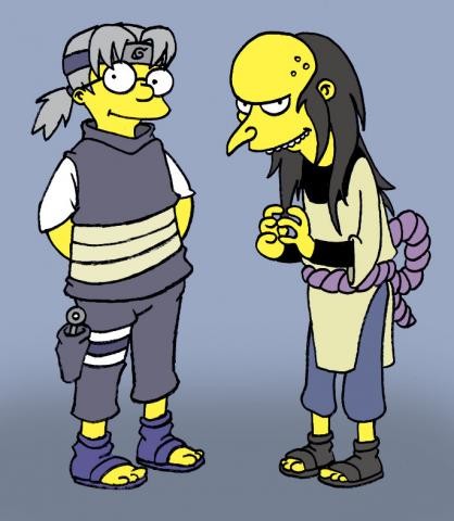  Oruchimaru and Kabuto in the Simpsons!