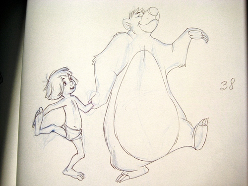  Walt डिज़्नी एनीमेशन - Mowgli & Baloo