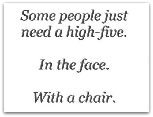  A high five can go a long way....