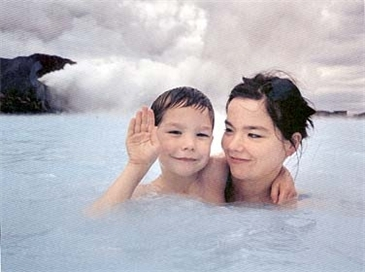  Bjork and her son in Iceland
