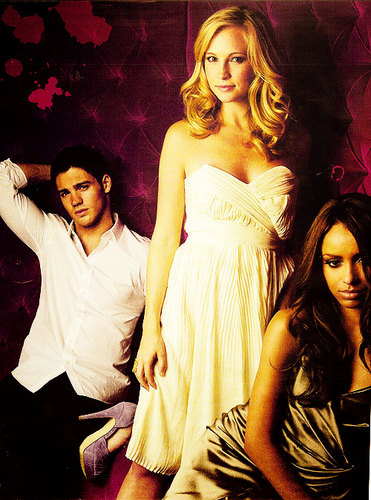  Jeremy, Caroline and Bonnie-will she have her hair like this in S.3?