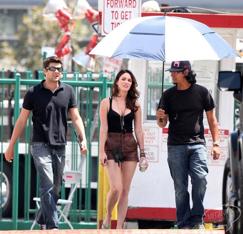  Megan - Arriving on the set of This is Forty in Los Angeles, CA - August 16, 2011