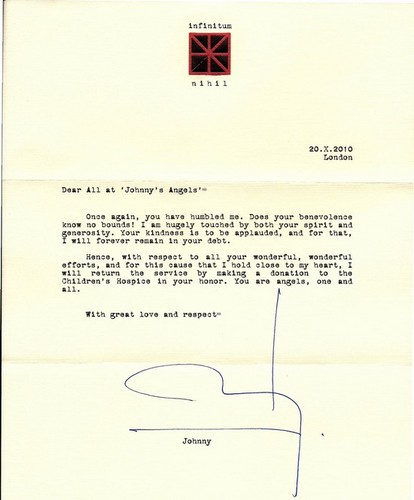  october 2010 letter 2 johnny's Ангелы