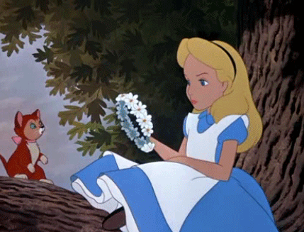  Alice in Wonderland Floral Wreath